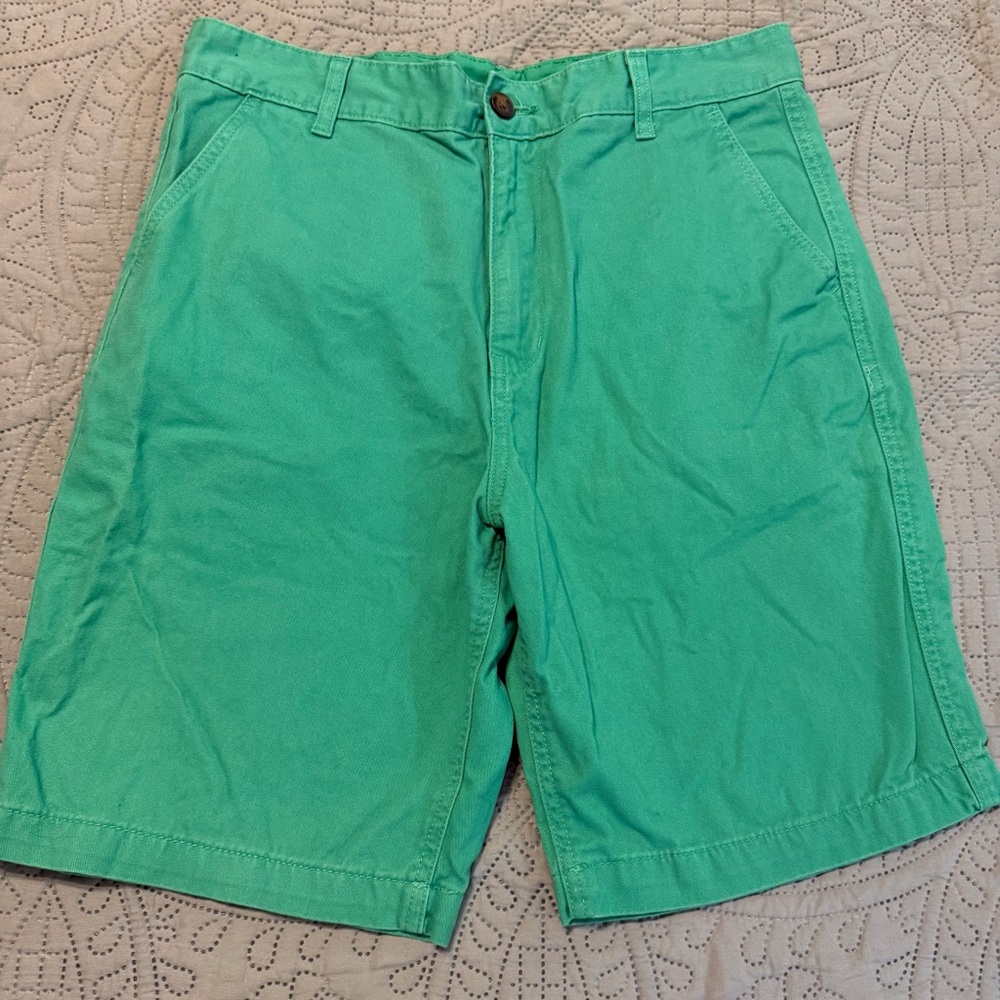 Faded Glory Men's Green Flat Front Shorts
